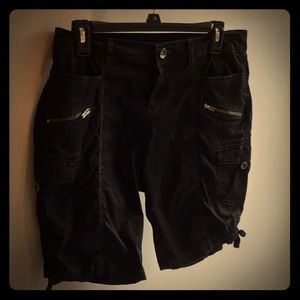 Black cargo shorts